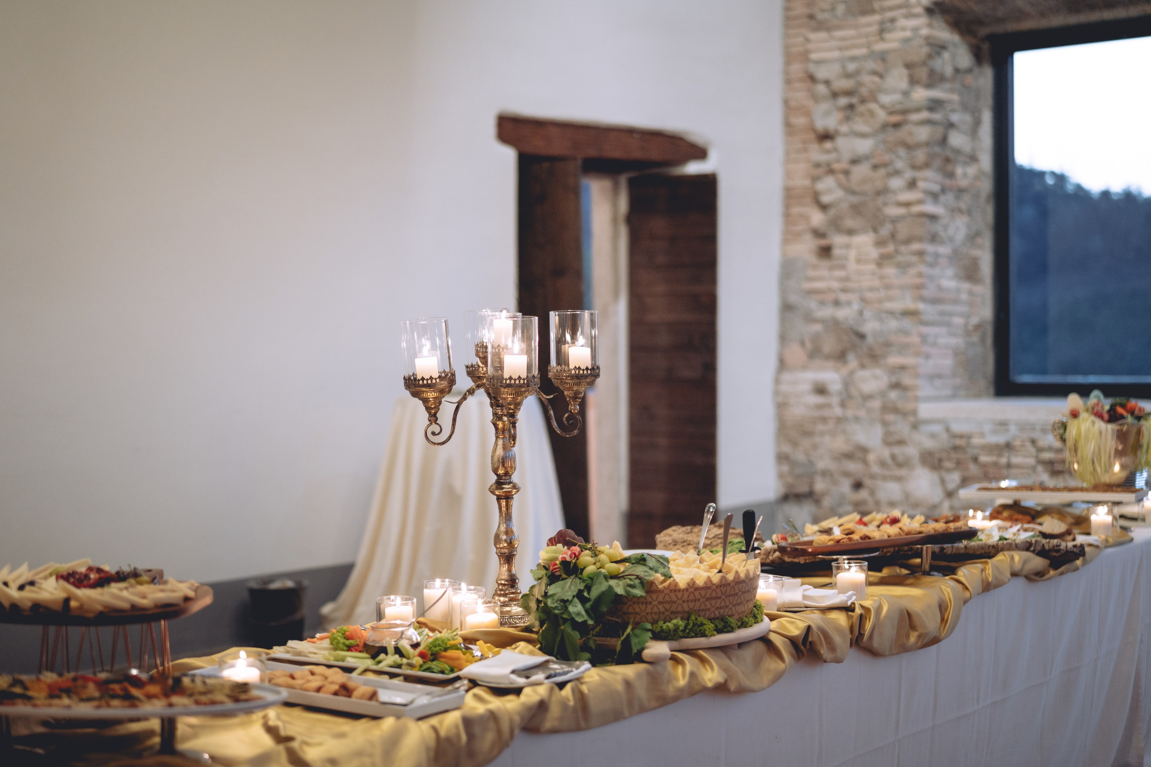 La cucina e il buffet del ricevimento