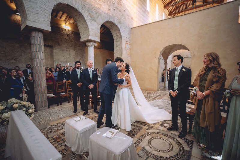 La cerimonia nella chiesa dell’Abbazia