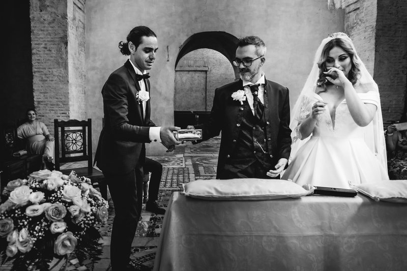 La cerimonia nella chiesa dell’Abbazia