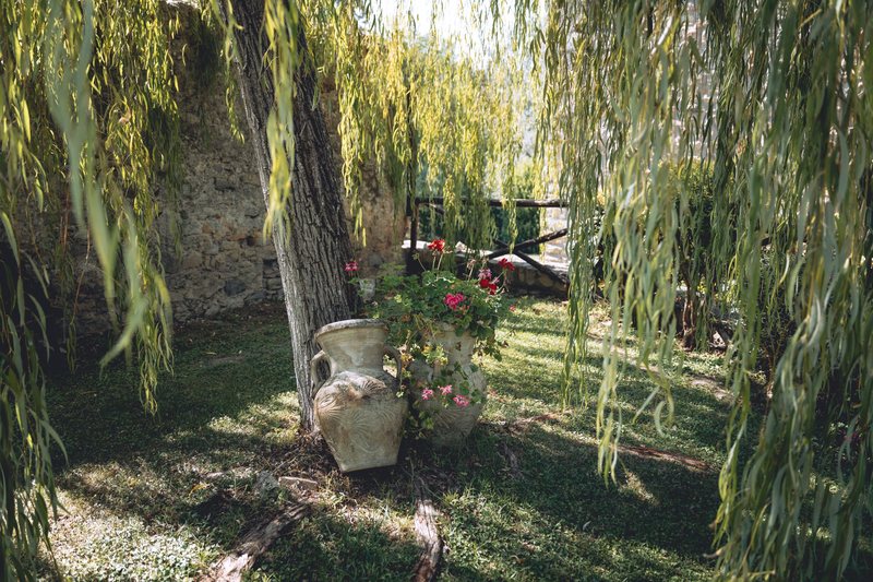 Percorsi e dettagli del giardino dell’Abbazia