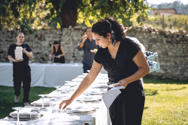 Ospiti e accoglienza nel giardino